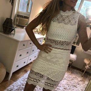 High neck sleeveless dress